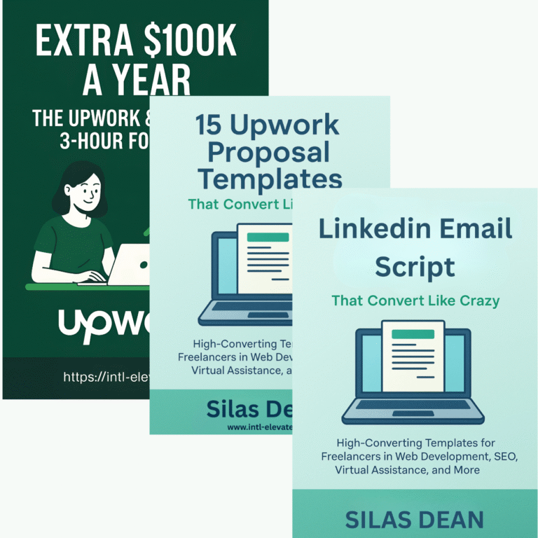 Extra 100k a year E-Book + 15 Upwork Proposal Templetes + Email Script